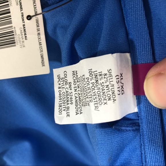 OP Bandeau String Back Swim Suit Top - Picture 5 of 6